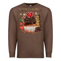 Chestnut merry christmas cupcake chocolate Premium Sweatshirt - CowGirlArtShop