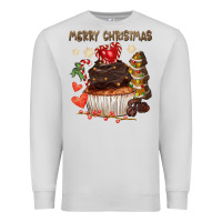 Dove Grey merry christmas cupcake chocolate Premium Sweatshirt - CowGirlArtShop