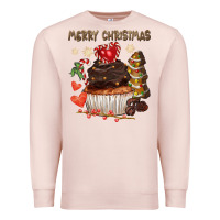 Pale Pink merry christmas cupcake chocolate Premium Sweatshirt - CowGirlArtShop