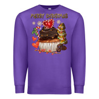 Purple merry christmas cupcake chocolate Premium Sweatshirt - CowGirlArtShop