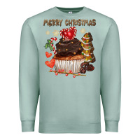 Seafoam merry christmas cupcake chocolate Premium Sweatshirt - CowGirlArtShop