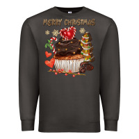 Smoke merry christmas cupcake chocolate Premium Sweatshirt - CowGirlArtShop