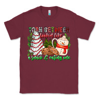 Burgundy Torn Between Looking Like A Snack Eating One Classic Tee - CowhideDigitalArt