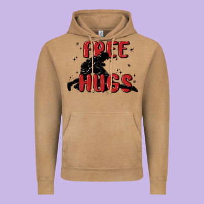 Free Hugs Vintage Hoodie Designed By Maliassmallbusiness