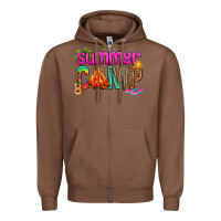 Chestnut summer camp Zipper Hoodie - NancyCooperArtShop