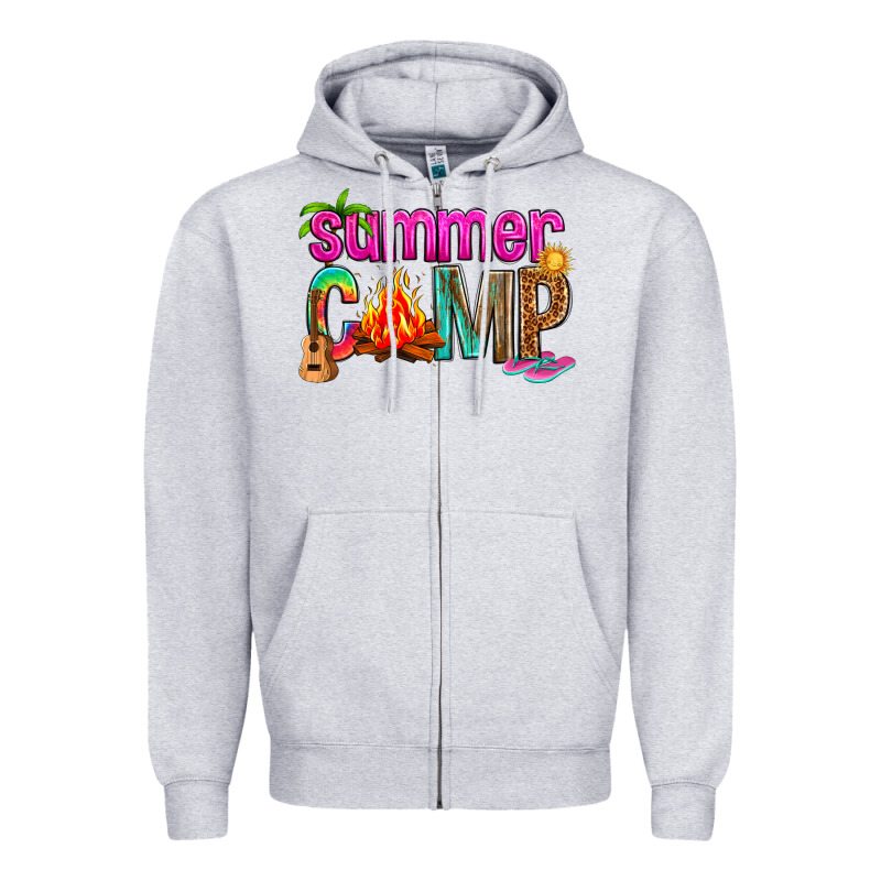 Summer Camp Zipper Hoodie by NancyCooperArtShop | Teevron