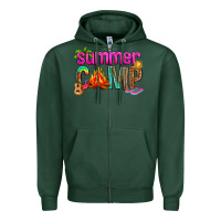 Sports Green summer camp Zipper Hoodie - NancyCooperArtShop