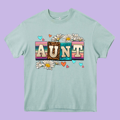 Daisy Aunt Heavy Core Tee Designed By Adodesignshop