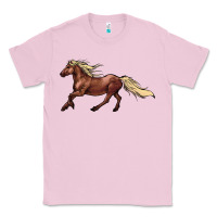 Bubblegum Pink running horse Classic Tee - NancyCooperArtShop