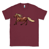 Burgundy running horse Classic Tee - NancyCooperArtShop