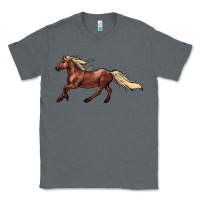 Charcoal Heather running horse Classic Tee - NancyCooperArtShop