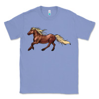 Colony Blue running horse Classic Tee - NancyCooperArtShop