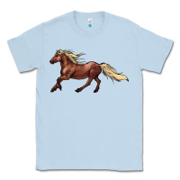 Dusty Blue running horse Classic Tee - NancyCooperArtShop
