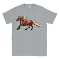 Heather Grey running horse Classic Tee - NancyCooperArtShop
