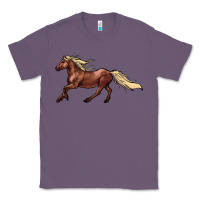 Lavender running horse Classic Tee - NancyCooperArtShop