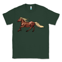 Sports Green running horse Classic Tee - NancyCooperArtShop