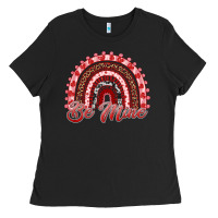 Black be mine valentines day rainbow Ladies Tee - RanaPortraitStore