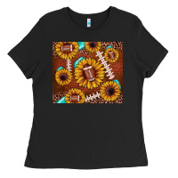 Football Leopard Sunflower Ladies Tee | Teevron