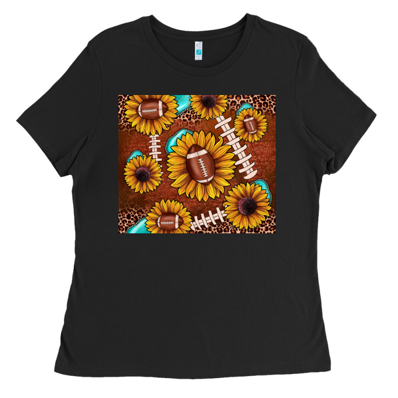 Football Leopard Sunflower Ladies Tee by JahusDesignShop | Teevron