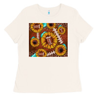 Bone football leopard sunflower Ladies Tee - JahusDesignShop