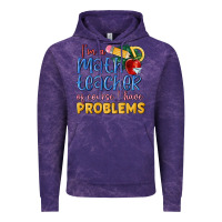 Cloud Purple im a math teacher of course i have problems Vintage Hoodie - MaliasSmallBusiness