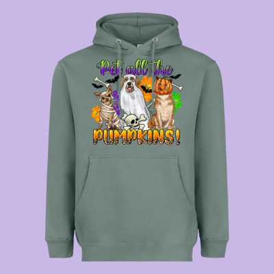 Pet All The Pumpkins Heavyweight Hoodie Designed By Cowgirlartshop