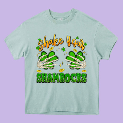 Shake Your Shamrocks Heavy Core Tee Designed By Artiststas