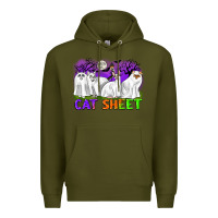 Army Green cat sheet ghost cats halloween Premium Hoodie - CowGirlArtShop