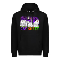 Black cat sheet ghost cats halloween Premium Hoodie - CowGirlArtShop