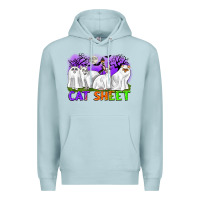 Blue Mist cat sheet ghost cats halloween Premium Hoodie - CowGirlArtShop
