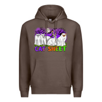 Coffee cat sheet ghost cats halloween Premium Hoodie - CowGirlArtShop