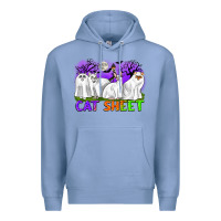 Colony Blue cat sheet ghost cats halloween Premium Hoodie - CowGirlArtShop