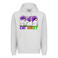 Dove Grey cat sheet ghost cats halloween Premium Hoodie - CowGirlArtShop