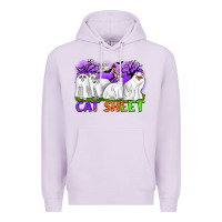 Lilac cat sheet ghost cats halloween Premium Hoodie - CowGirlArtShop