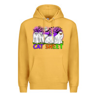 Mustard cat sheet ghost cats halloween Premium Hoodie - CowGirlArtShop