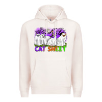 Pale Pink cat sheet ghost cats halloween Premium Hoodie - CowGirlArtShop