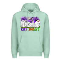 Seafoam cat sheet ghost cats halloween Premium Hoodie - CowGirlArtShop