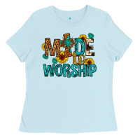 Baby Blue made to worship Ladies Tee - Artiststas