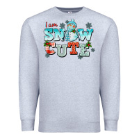 Heather Grey i am snow cute Premium Sweatshirt - CowGirlArtShop