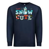 Navy i am snow cute Premium Sweatshirt - CowGirlArtShop
