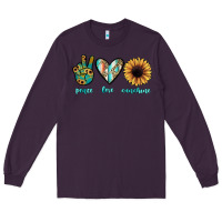 Plum peace love sunshine Long Sleeve Tee - JahusDesignShop