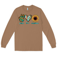 Toasted Coconut peace love sunshine Long Sleeve Tee - JahusDesignShop
