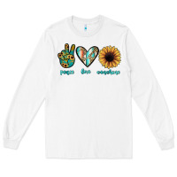 White peace love sunshine Long Sleeve Tee - JahusDesignShop