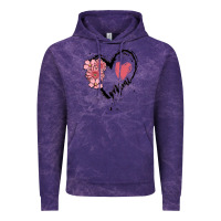 Cloud Purple mimi flower heart Vintage Hoodie - MaliasSmallBusiness