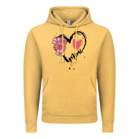 Vintage Mustard mimi flower heart Vintage Hoodie - MaliasSmallBusiness