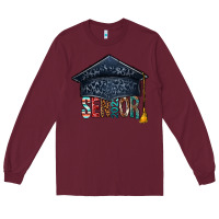 Burgundy senior 2023 graduation hat bbs Long Sleeve Tee - BundleAndBundleShop