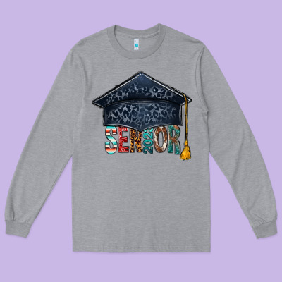 Senior 2023 Graduation Hat Bbs Long Sleeve Tee Designed By Bundleandbundleshop