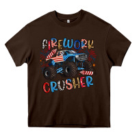 Chocolate Brown firework crusher Heavy Core Tee - Artiststas
