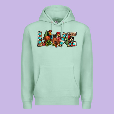 Love Rodeo Premium Hoodie Designed By Jahusdesignshop