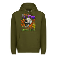 Army Green happy haunting and to all a good fright Premium Hoodie - CowGirlArtShop